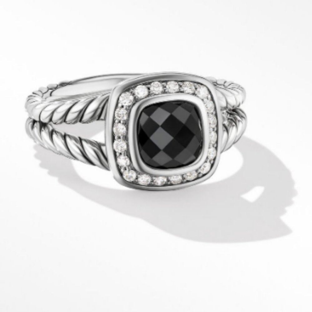 David Yurman Size 6 Petite Albion Ring in Onyx1 - Picture 3 of 3